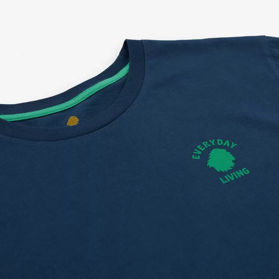 Mann Satorisan T-Shirt Regular Fit Bio-Baumwolle | Blaue Tinte Jeden Tag Leben