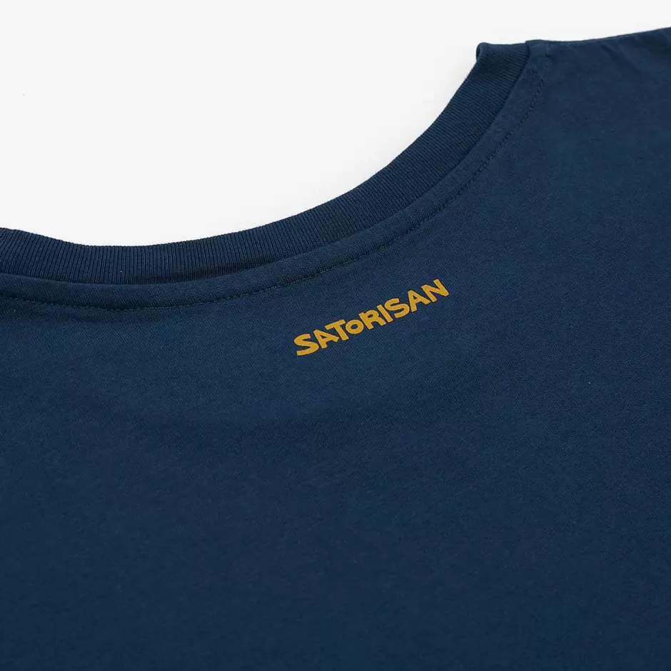 Mann Satorisan T-Shirt Regular Fit Bio-Baumwolle | Blaue Tinte Jeden Tag Leben